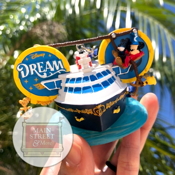 Disney Cruise Line DCL Dream Ship Sorcerer Mickey Mouse Ear Hat Ornament - NEW - Picture 1 of 2